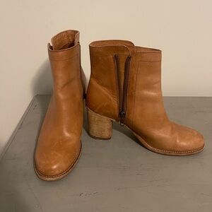FRYE Tan Leather Booties